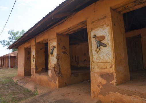 Benin, West Africa, Abomey, bas-reliefs at agoli-agbo former palace