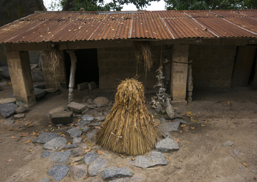 Benin, West Africa, Dassa-Zoumè, legba fetish in yaka palace of the omondjagou people