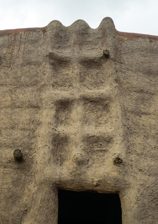 Togo, West Africa, Nadoba, traditional tata somba house entrance