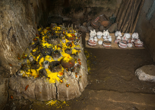 Benin, West Africa, Bopa, deity dan temple for the voodoo dead twins cult