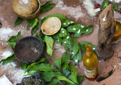 Benin, West Africa, Bonhicon, stuff used for a voodoo ceremony