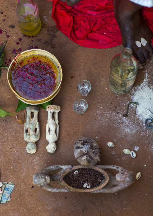 Benin, West Africa, Bonhicon, stuff for a voodoo ceremony