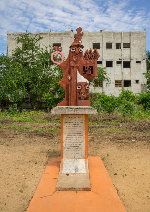 Benin, West Africa, Ouidah, zomai house statue on the slave trail