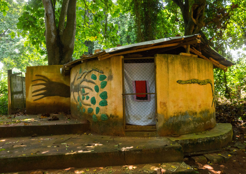 Benin, West Africa, Ouidah, temple in the sacred forest of kpasse