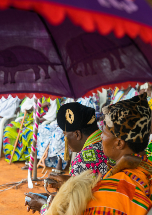 Benin, West Africa, Ouidah, traditional kings meeting