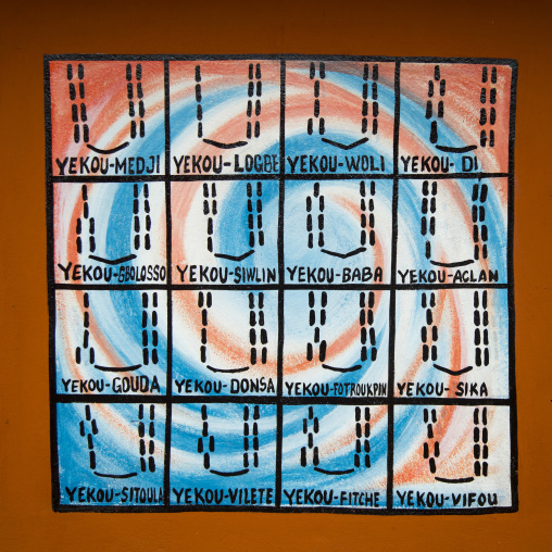 Benin, West Africa, Savalou, traditional signs in the royal palace