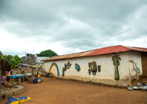 Benin, West Africa, Savalou, voodoo temple
