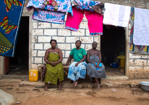 Benin, West Africa, Savalou, priestesses from the voodoo covent of the royal palace