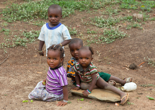 Benin, West Africa, Savalou, fulani peul tribe children
