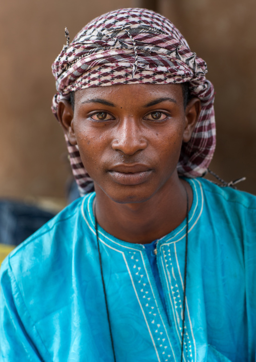Benin, West Africa, Copargo, young fulani peul man
