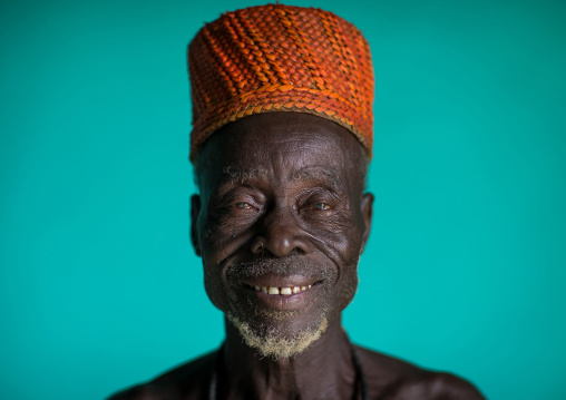 Benin, West Africa, Taneka-Koko, traditional healer called mister tcholi portrait