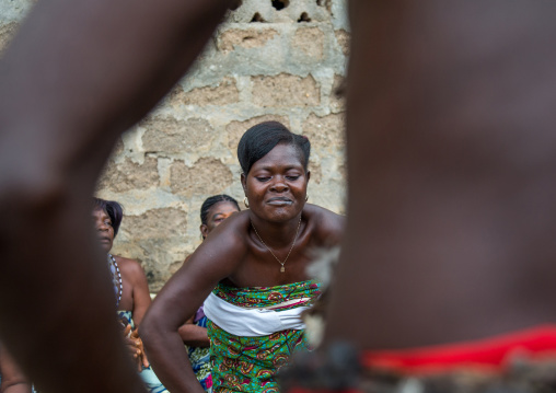 Benin, West Africa, Bopa, women dancing during a traditional voodoo ceremony