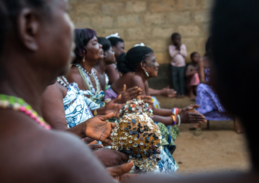 Benin, West Africa, Bopa, women dancing during a traditional voodoo ceremony