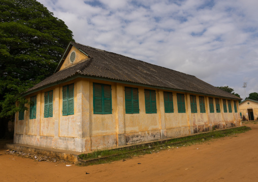 Benin, West Africa, Porto-Novo, old colonial school