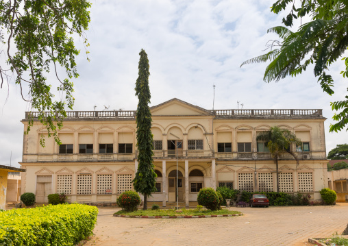 Benin, West Africa, Porto-Novo, old french colonial building