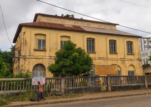 Benin, West Africa, Porto-Novo, old french colonial building