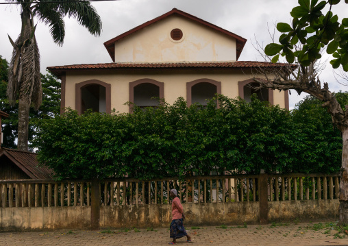 Benin, West Africa, Porto-Novo, old french colonial building