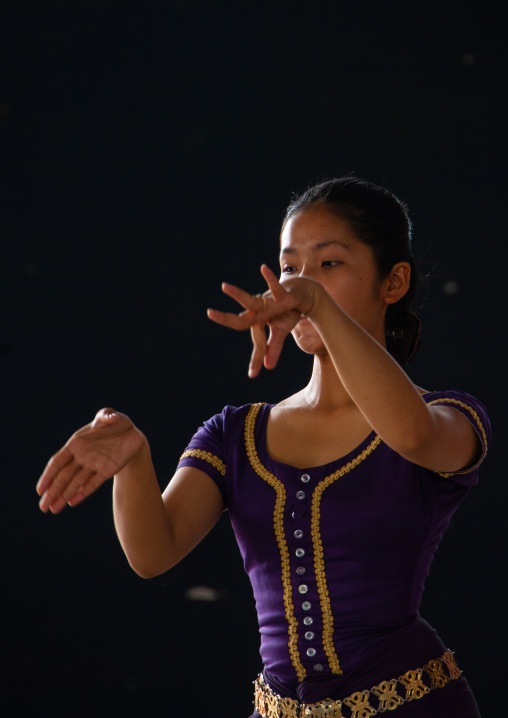 Cambodian dancer during a training session of the National ballet, Phnom Penh province, Phnom Penh, Cambodia