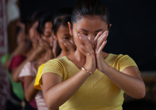 Cambodian dancers during a training session of the National ballet, Phnom Penh province, Phnom Penh, Cambodia
