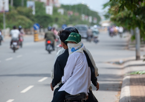 A group of people going on a motorcycle ride, Phnom Penh province, Phnom Penh, Cambodia
