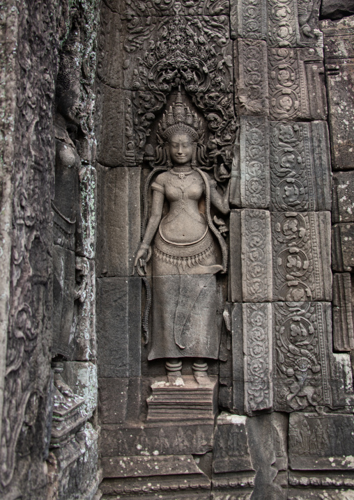 Khmer statue in Angkor wat, Siem Reap Province, Angkor, Cambodia