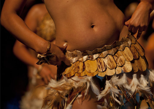 Traditional Dances During Tapati Festival In Hanga Roa, Easter Island, Chile
