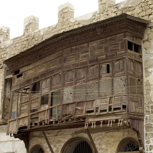 Moucharabieh On An Ottoman Building  In Massawa, Eritrea
