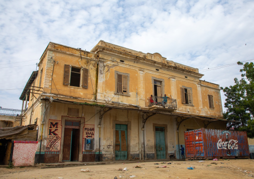 Former train station used as a bus station, Semien-Keih-Bahri, Keren, Eritrea
