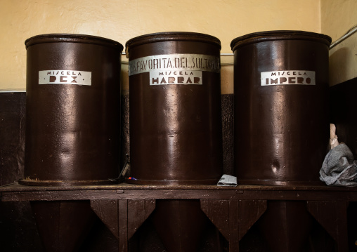huge barrels inside a Coffee shop, Central region, Asmara, Eritrea