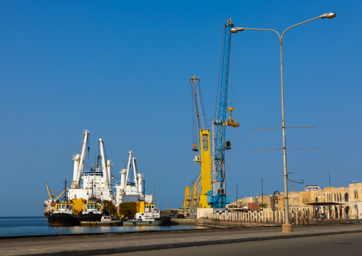 Ships in the commercial port, Northern Red Sea, Massawa, Eritrea