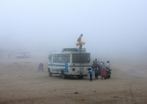 Bus In The Fog, Debub, Senafe, Eritrea