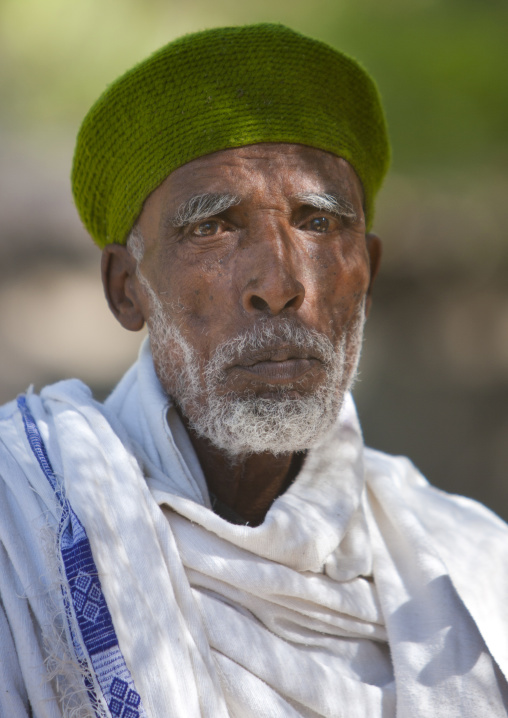 Portrait of an old orthodox priest in ziway, Ethiopia