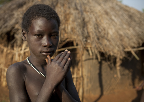 Anuak Child Boy In Abobo, The Former Anuak King Village, Gambela Region, Ethiopia