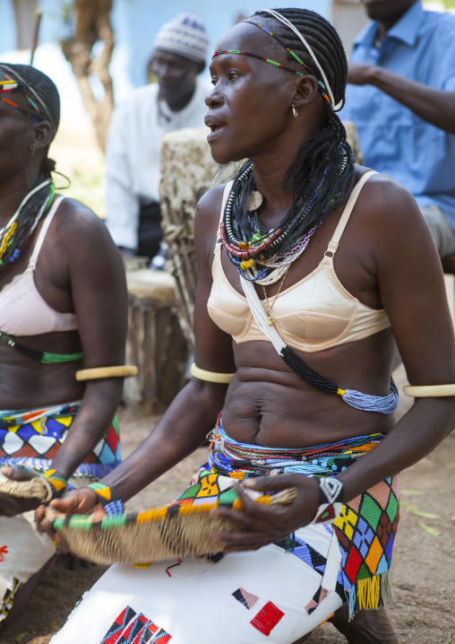 Woman From Anuak Tribe In Traditional Clothing, Gambela, Ethiopia