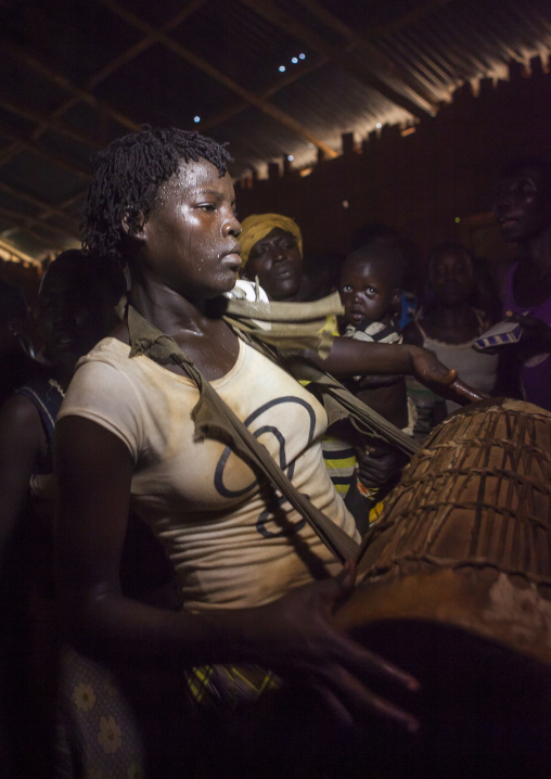 Majang Tribe Celebrating A Catholic Sunday Church Service, Kobown, Ethiopia