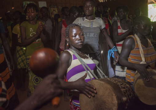 Majang Tribe Celebrating A Catholic Sunday Church Service, Kobown, Ethiopia