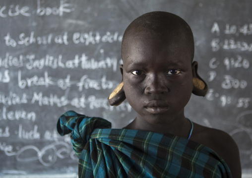 Mursi Tribe Girl, Hail Wuha Village, Omo Valley, Ethiopia