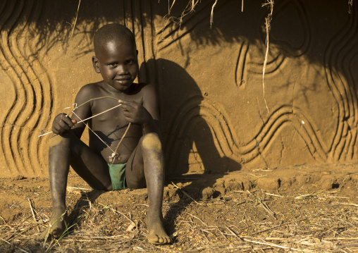 Anuak Child Boy In Abobo, The Former Anuak King Village, Gambela Region, Ethiopia