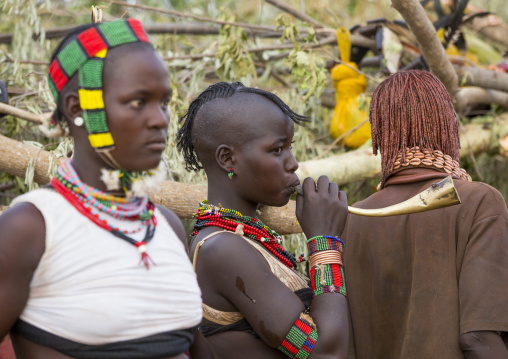 Bashada Tribe During A Bull Jumping Ceremony, Dimeka, Omo Valley, Ethiopia