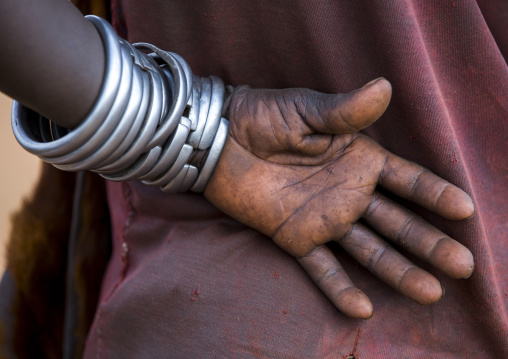 Bashada Tribe Woman Hands During A Bull Jumping Ceremony, Dimeka, Omo Valley, Ethiopia