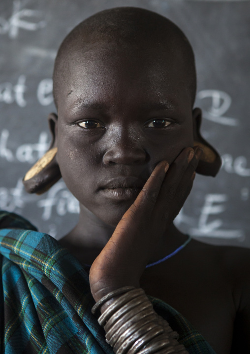 Mursi Tribe Girl, Hail Wuha Village, Omo Valley, Ethiopia
