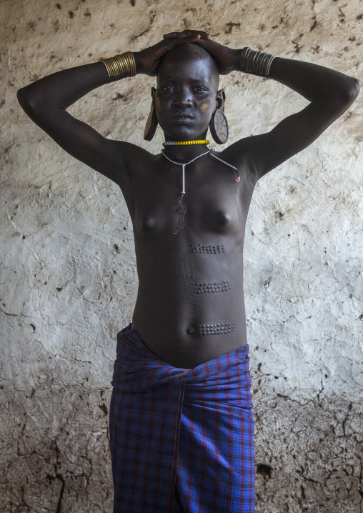 Mursi Tribe Beauty, Hail Wuha Village, Omo Valley, Ethiopia