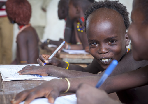 Hamer Tribe Kids In A School, Turmi, Omo Valley, Ethiopia