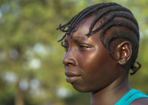 Majang Tribe Woman With Traditional Hairstyle, Kobown, Ethiopia