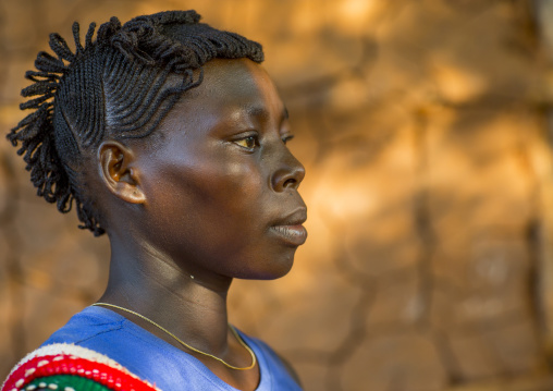 Majang Tribe Woman With Traditional Hairstyle, Kobown, Ethiopia