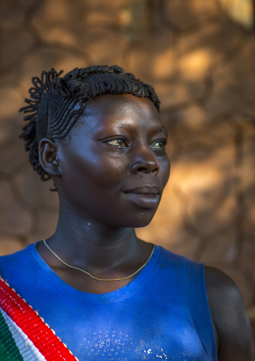 Majang Tribe Woman With Traditional Hairstyle, Kobown, Ethiopia