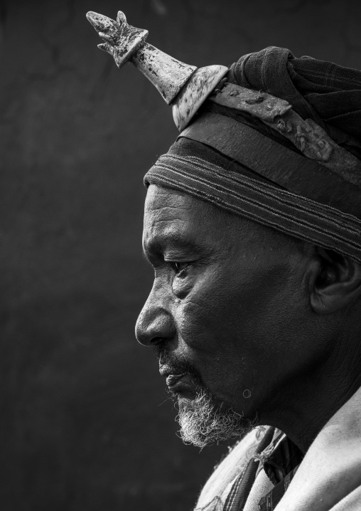 Mr Kalache Doyo, Abagada, Borana Tribe With A Phallic Kallaacha On His Forehead, Ola Alakadjilo, Ethiopia