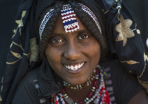 Afar Tribe Woman With Sharpened Teeth, Assaita, Afar Regional State, Ethiopia