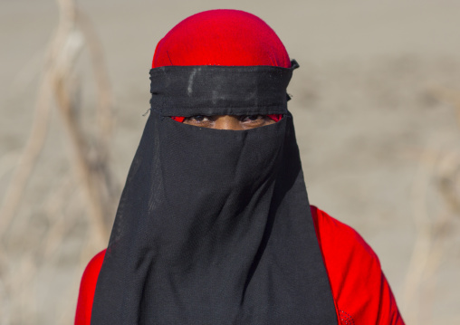Afar Tribe Woman Wearing A Burqa, Assayta, Ethiopia