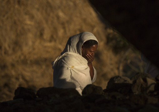 Pilgrim At Timkat Festival, Lalibela, Ethiopia